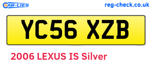YC56XZB are the vehicle registration plates.