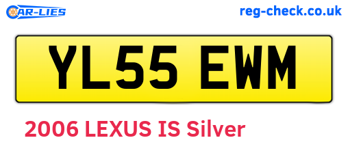YL55EWM are the vehicle registration plates.