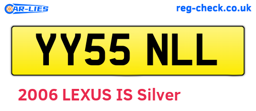 YY55NLL are the vehicle registration plates.