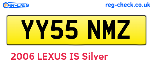 YY55NMZ are the vehicle registration plates.