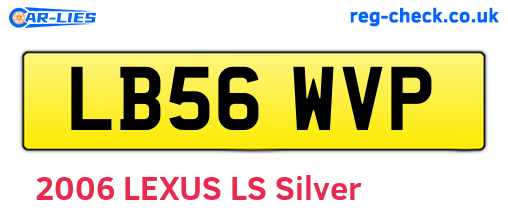 LB56WVP are the vehicle registration plates.