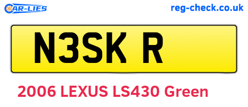N3SKR are the vehicle registration plates.