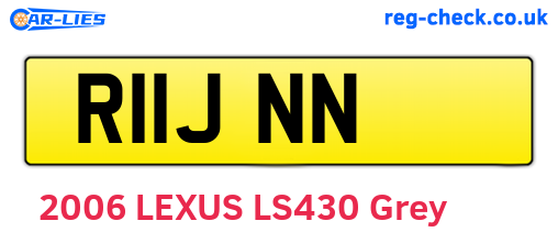 R11JNN are the vehicle registration plates.
