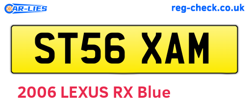 ST56XAM are the vehicle registration plates.