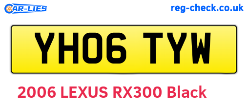 YH06TYW are the vehicle registration plates.