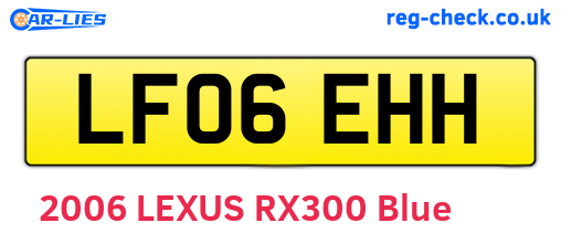 LF06EHH are the vehicle registration plates.
