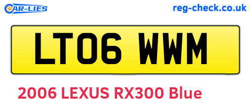 LT06WWM are the vehicle registration plates.