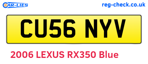 CU56NYV are the vehicle registration plates.