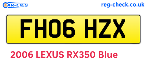 FH06HZX are the vehicle registration plates.