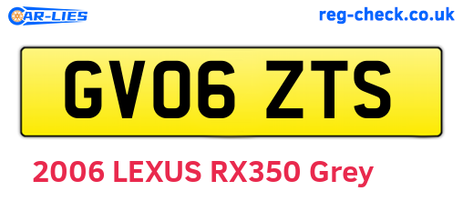 GV06ZTS are the vehicle registration plates.