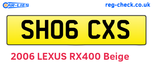 SH06CXS are the vehicle registration plates.