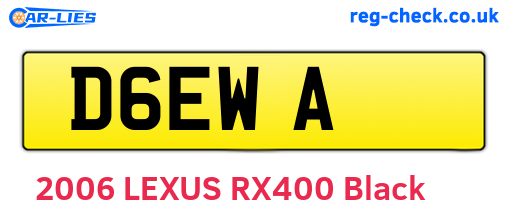 D6EWA are the vehicle registration plates.