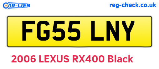 FG55LNY are the vehicle registration plates.
