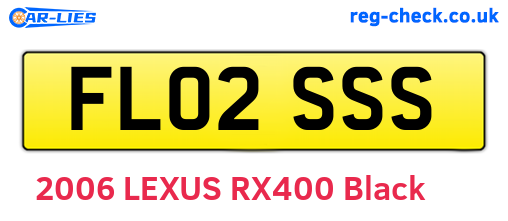 FL02SSS are the vehicle registration plates.