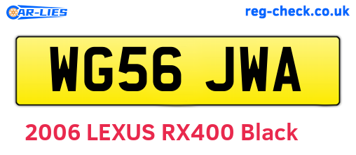 WG56JWA are the vehicle registration plates.