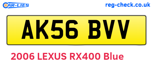 AK56BVV are the vehicle registration plates.