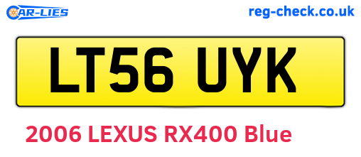 LT56UYK are the vehicle registration plates.