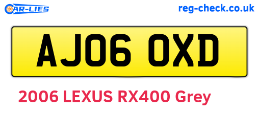 AJ06OXD are the vehicle registration plates.
