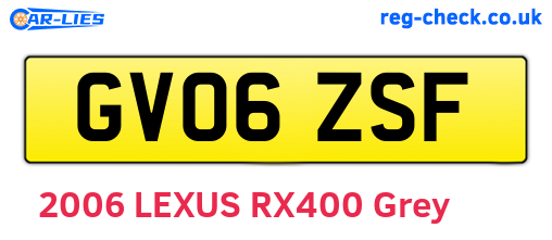 GV06ZSF are the vehicle registration plates.