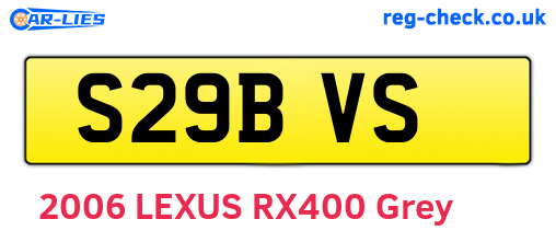 S29BVS are the vehicle registration plates.