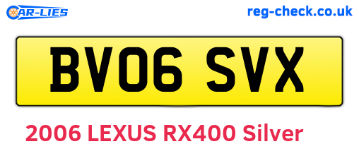 BV06SVX are the vehicle registration plates.