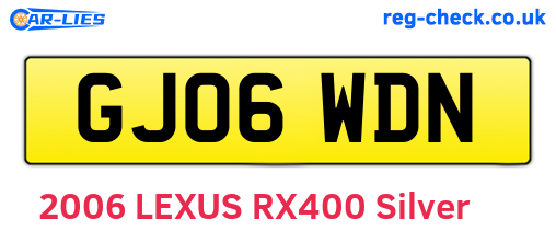 GJ06WDN are the vehicle registration plates.