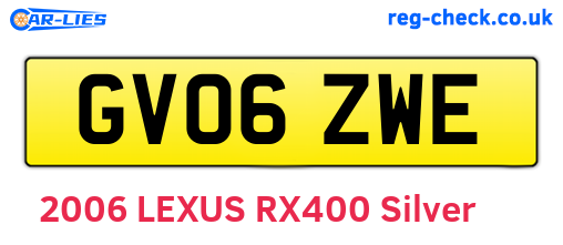 GV06ZWE are the vehicle registration plates.