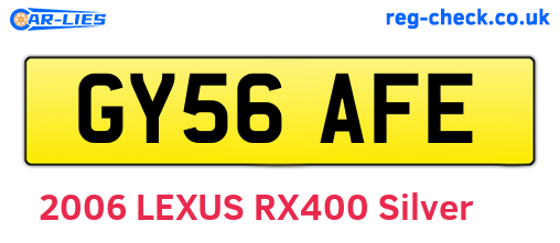 GY56AFE are the vehicle registration plates.