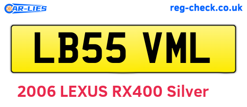 LB55VML are the vehicle registration plates.