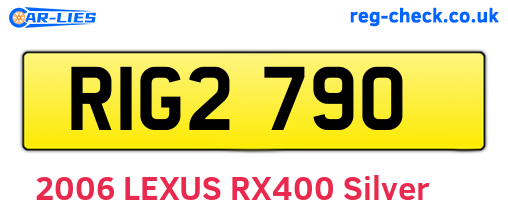 RIG2790 are the vehicle registration plates.