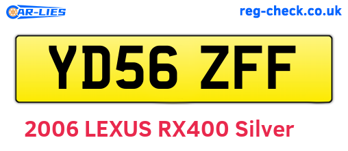 YD56ZFF are the vehicle registration plates.