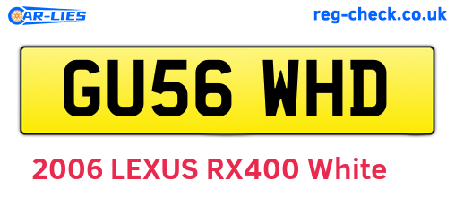 GU56WHD are the vehicle registration plates.