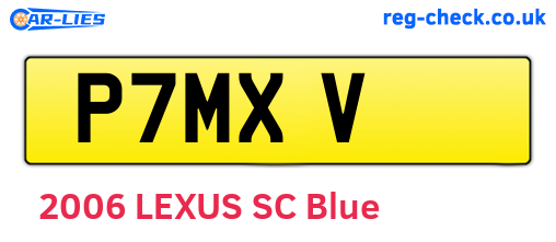 P7MXV are the vehicle registration plates.