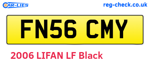 FN56CMY are the vehicle registration plates.