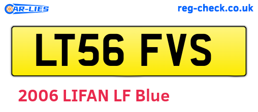 LT56FVS are the vehicle registration plates.