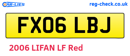 FX06LBJ are the vehicle registration plates.