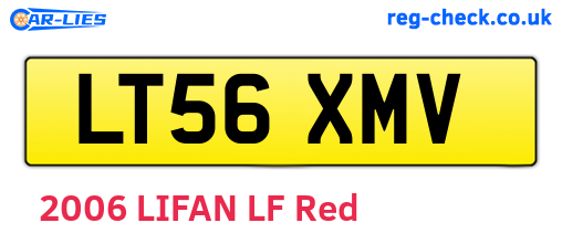 LT56XMV are the vehicle registration plates.