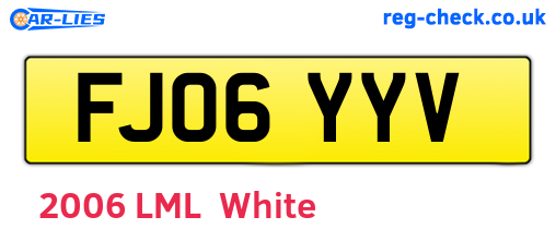 FJ06YYV are the vehicle registration plates.
