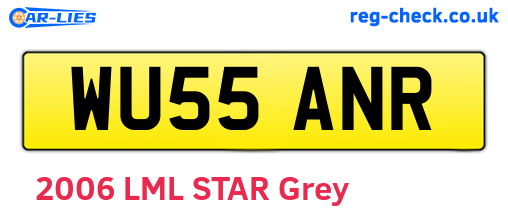 WU55ANR are the vehicle registration plates.