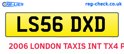LS56DXD are the vehicle registration plates.