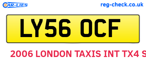 LY56OCF are the vehicle registration plates.