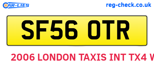 SF56OTR are the vehicle registration plates.