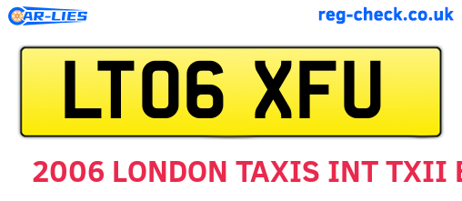 LT06XFU are the vehicle registration plates.