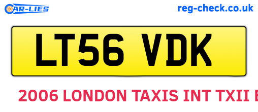 LT56VDK are the vehicle registration plates.