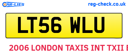 LT56WLU are the vehicle registration plates.