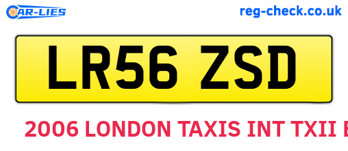 LR56ZSD are the vehicle registration plates.