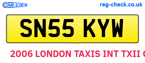 SN55KYW are the vehicle registration plates.