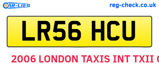LR56HCU are the vehicle registration plates.