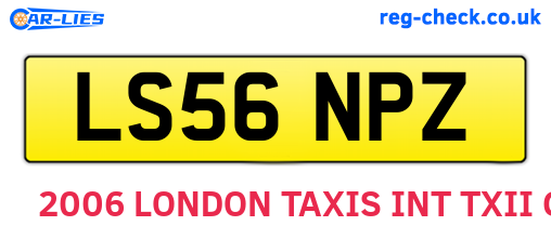 LS56NPZ are the vehicle registration plates.