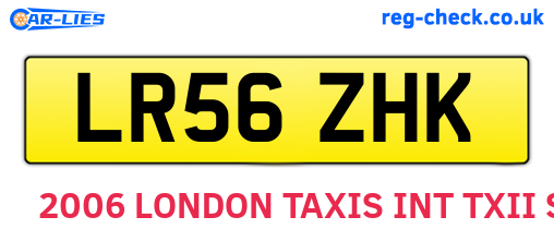 LR56ZHK are the vehicle registration plates.